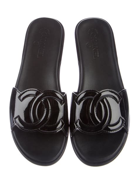 chanel slip on sandals